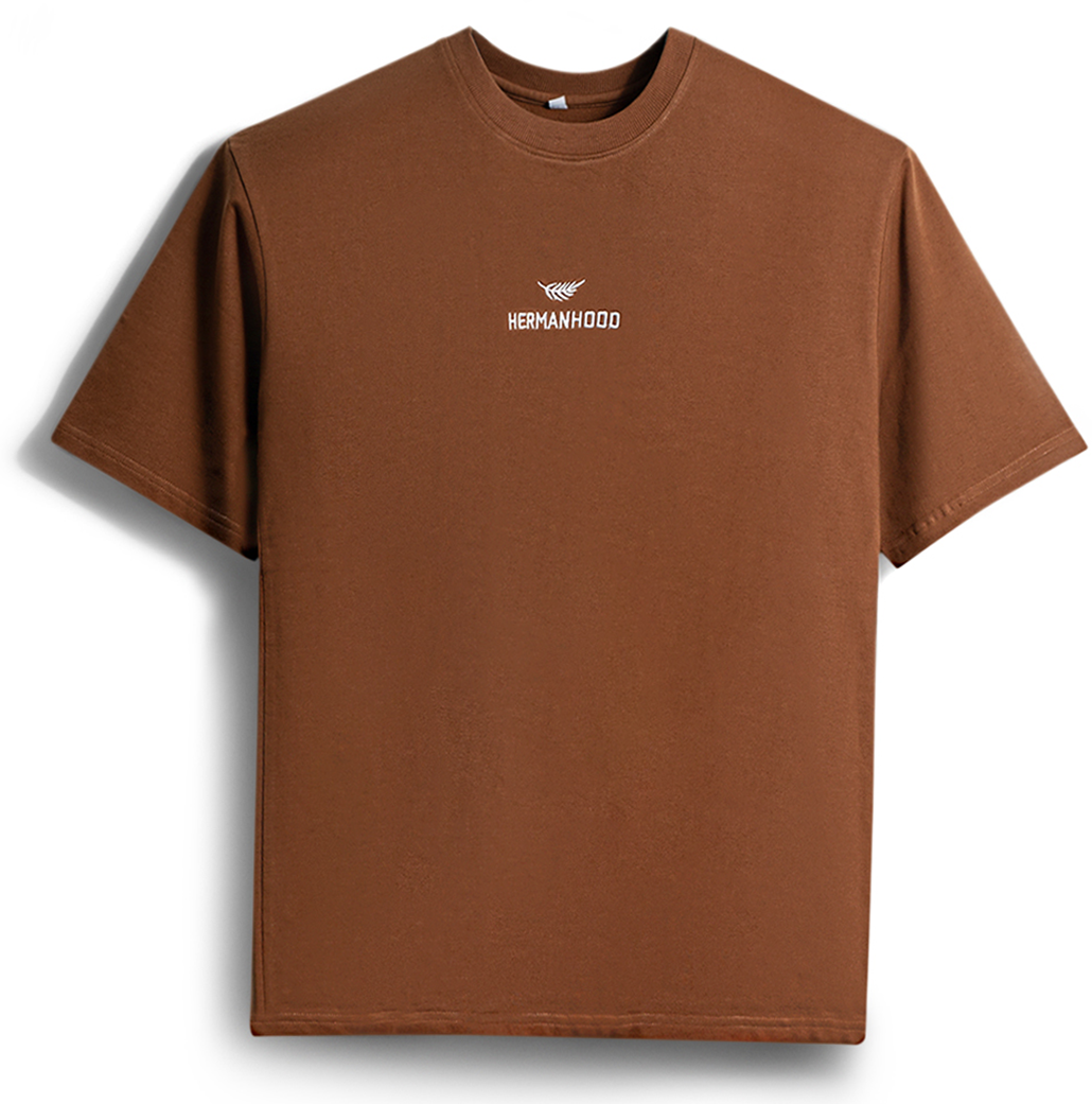 French Cotton Comfort Tee | Light brown